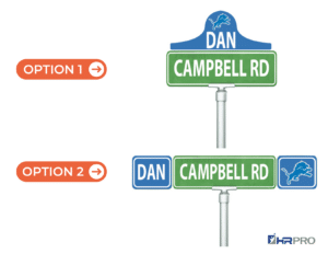 a close up of a sign